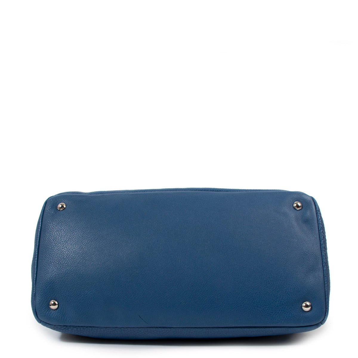 Sac Prada Vitello Daino Bleu à poignée supérieure