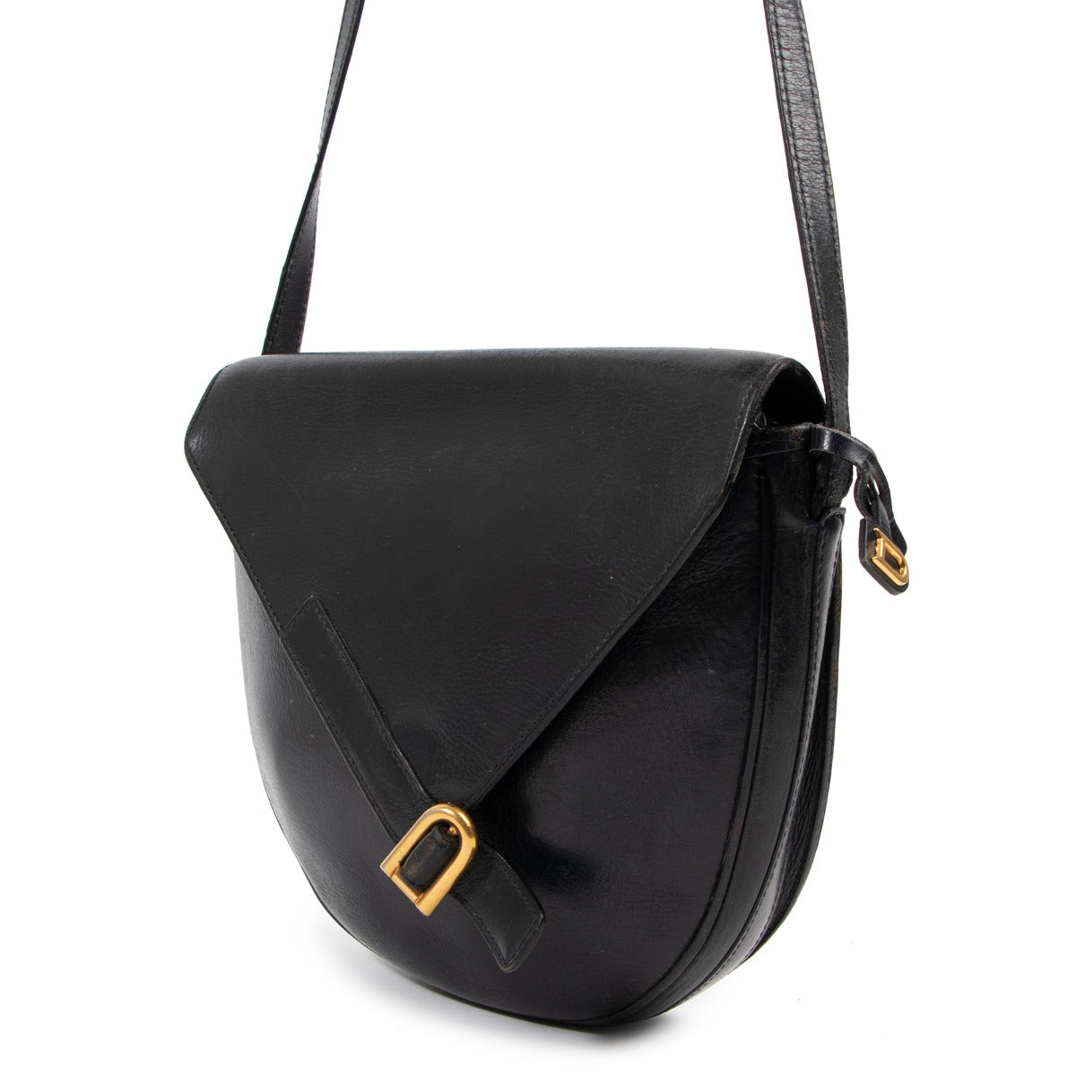Delvaux Black Leather Crossbody Bag