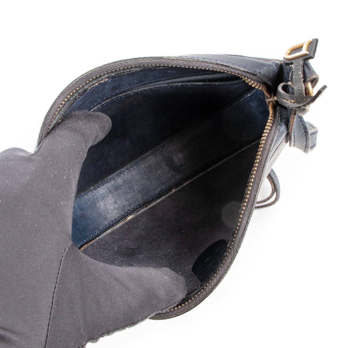Delvaux Bruine Leren Crossbody Tas