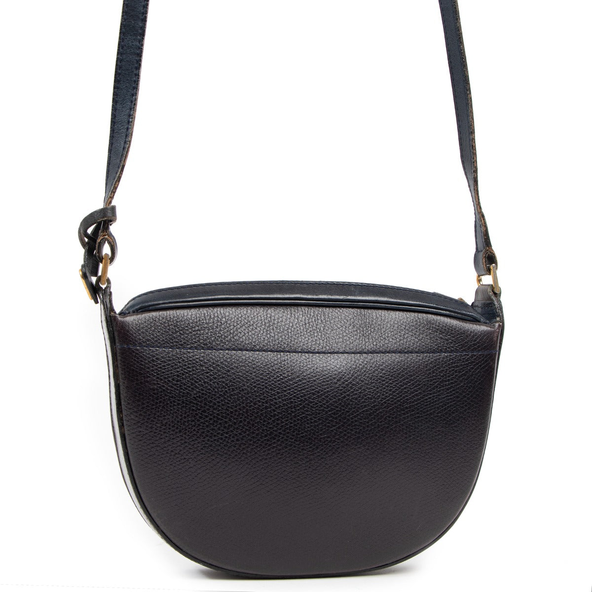 Delvaux Bruine Leren Crossbody Tas