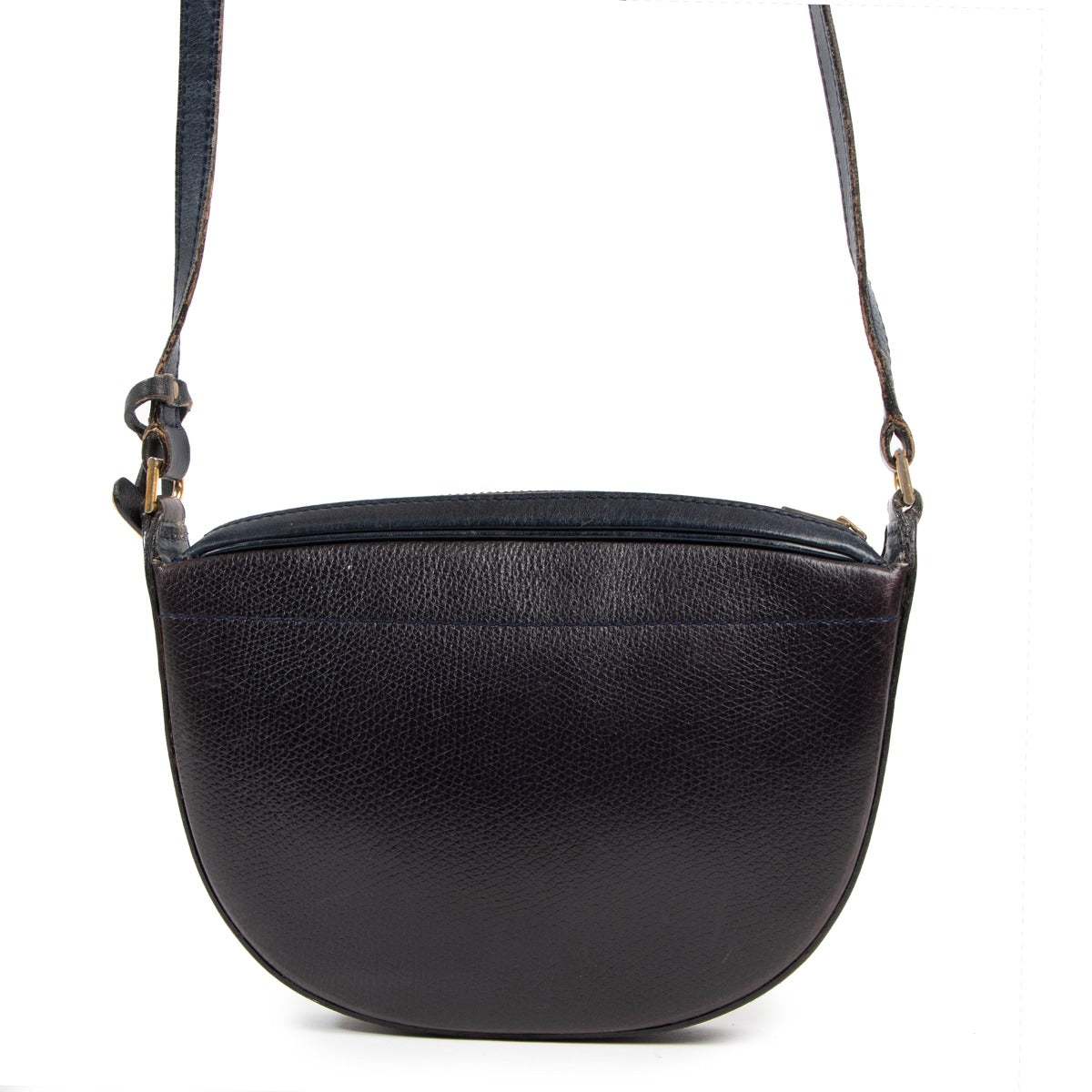 Delvaux Bruine Leren Crossbody Tas