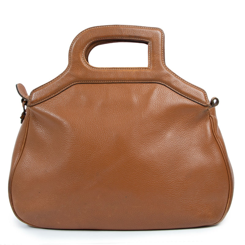 Delvaux Camel Leren Toermalijn Tas
