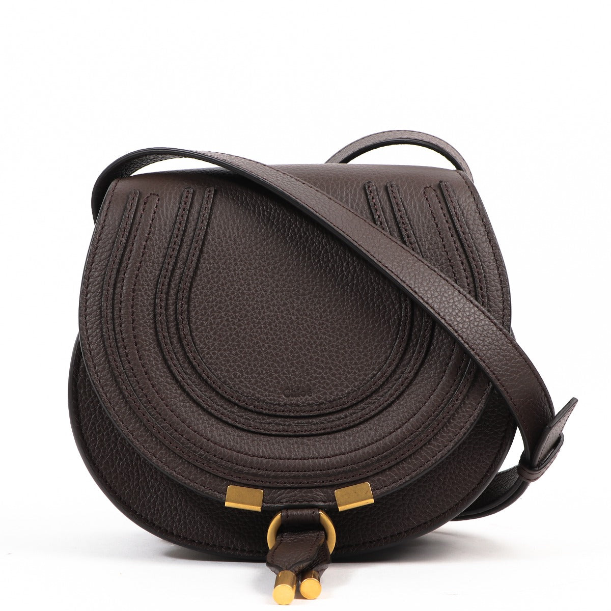 Chloé Chocolate Brown Marcie Small Saddle Bag