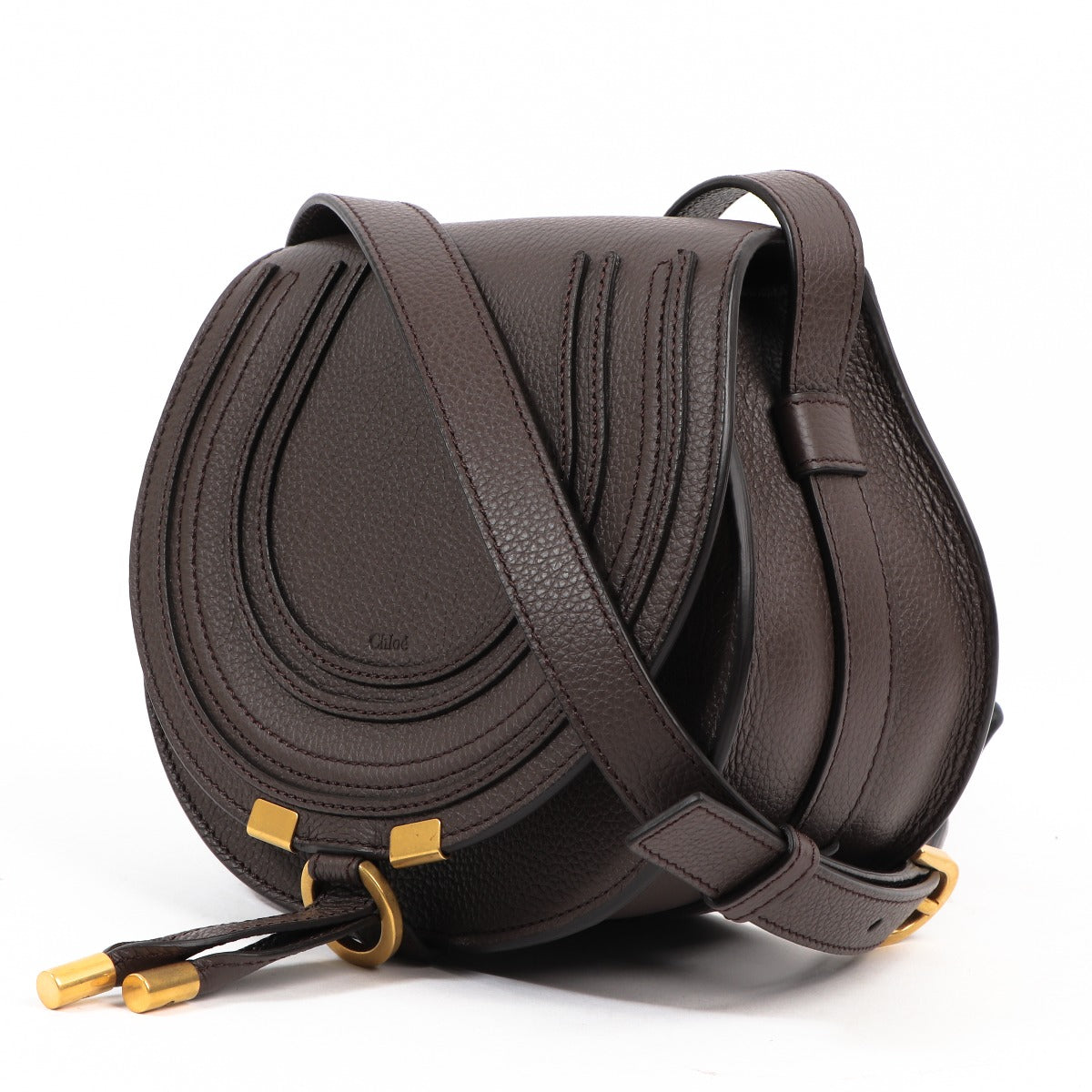 Chloé Chocolate Brown Marcie Small Saddle Bag