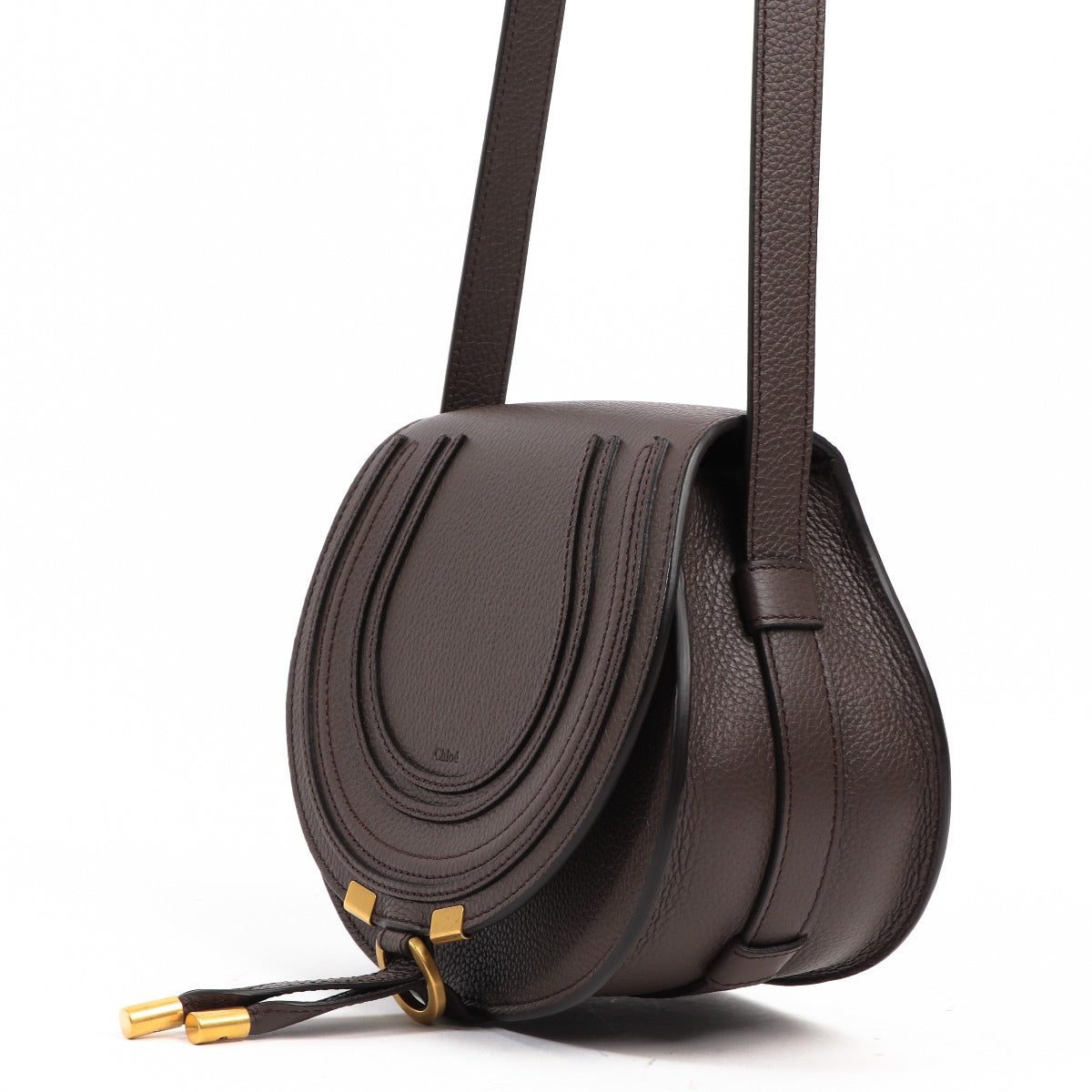 Chloé Chocolate Brown Marcie Small Saddle Bag
