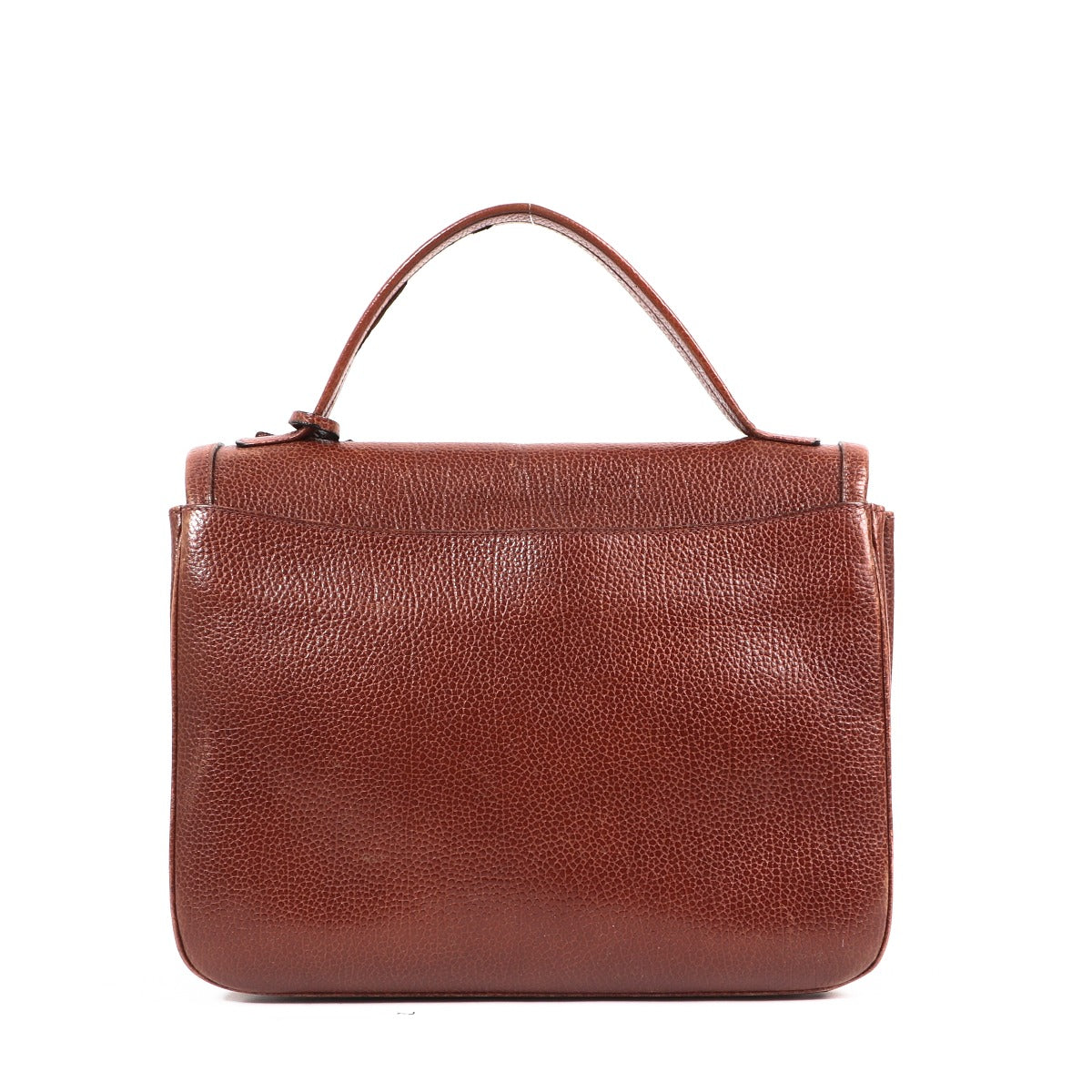 Delvaux Bruine Brillant Vintage Handtas