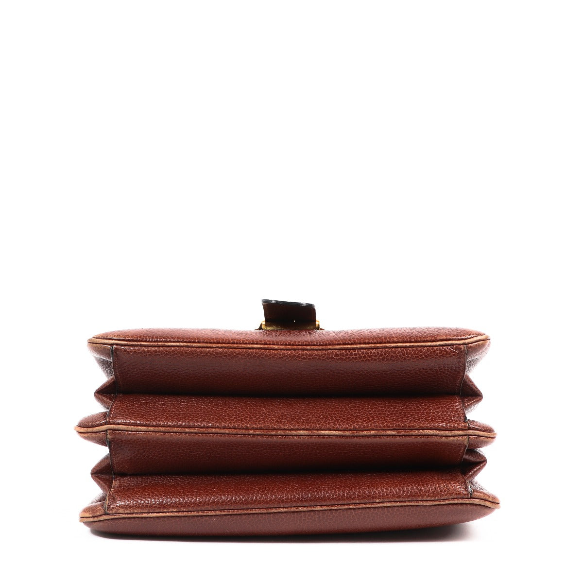 Delvaux Bruine Brillant Vintage Handtas