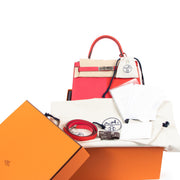 Shop authentic pre-owned second hand Hermès Kelly 28 Casaque Tri-Colour Epsom on www.labellov.com