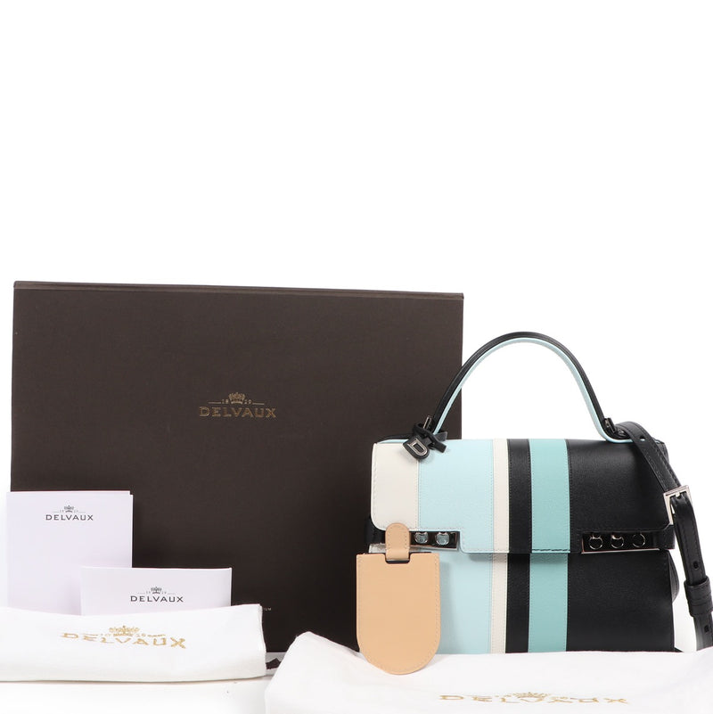 Buy an authentic second hand Delvaux Multicolor Leather Tempete Mini Gipset Top Handle in very good condition at Labellov.com