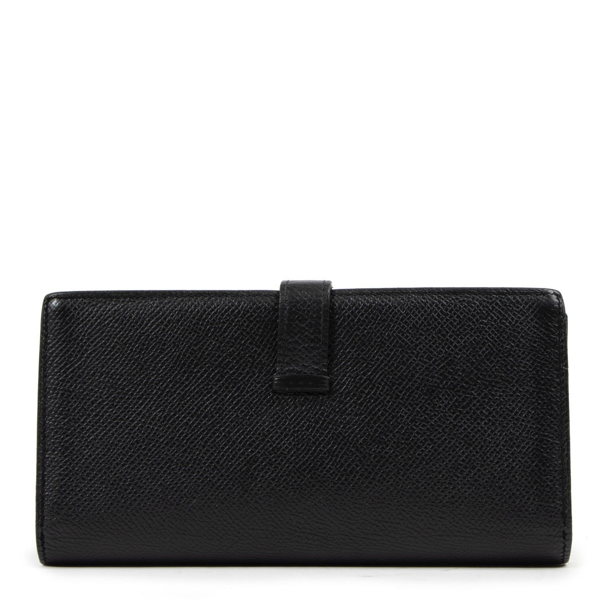 Buy an authentic second hand Hermès Black Béarn Leather 2009 Pre Owned Birkin Wallet in very good condition at Labellov Antewerp.