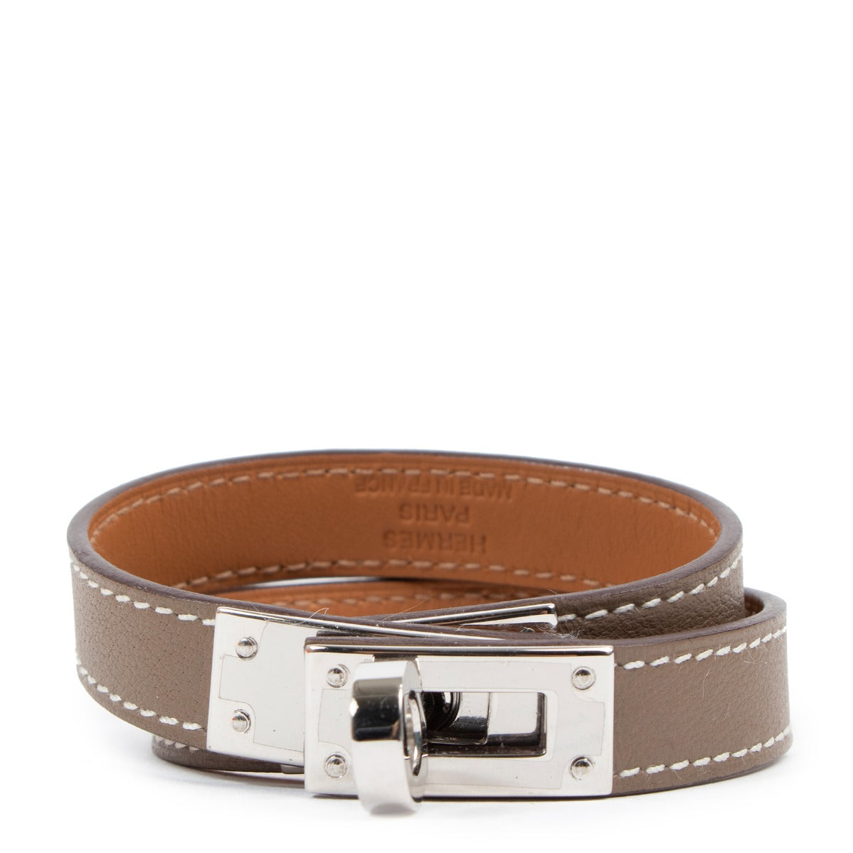 Hermès Kelly Double Tour Etoupe Swift Bracelet