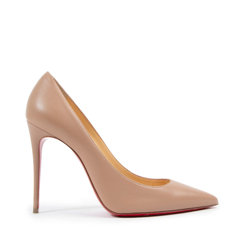 Buy an authentic second hand Christian Louboutin Beige Nappa Leather Kate Pumps - Size 36 in good condition at Labellov Antwerp.