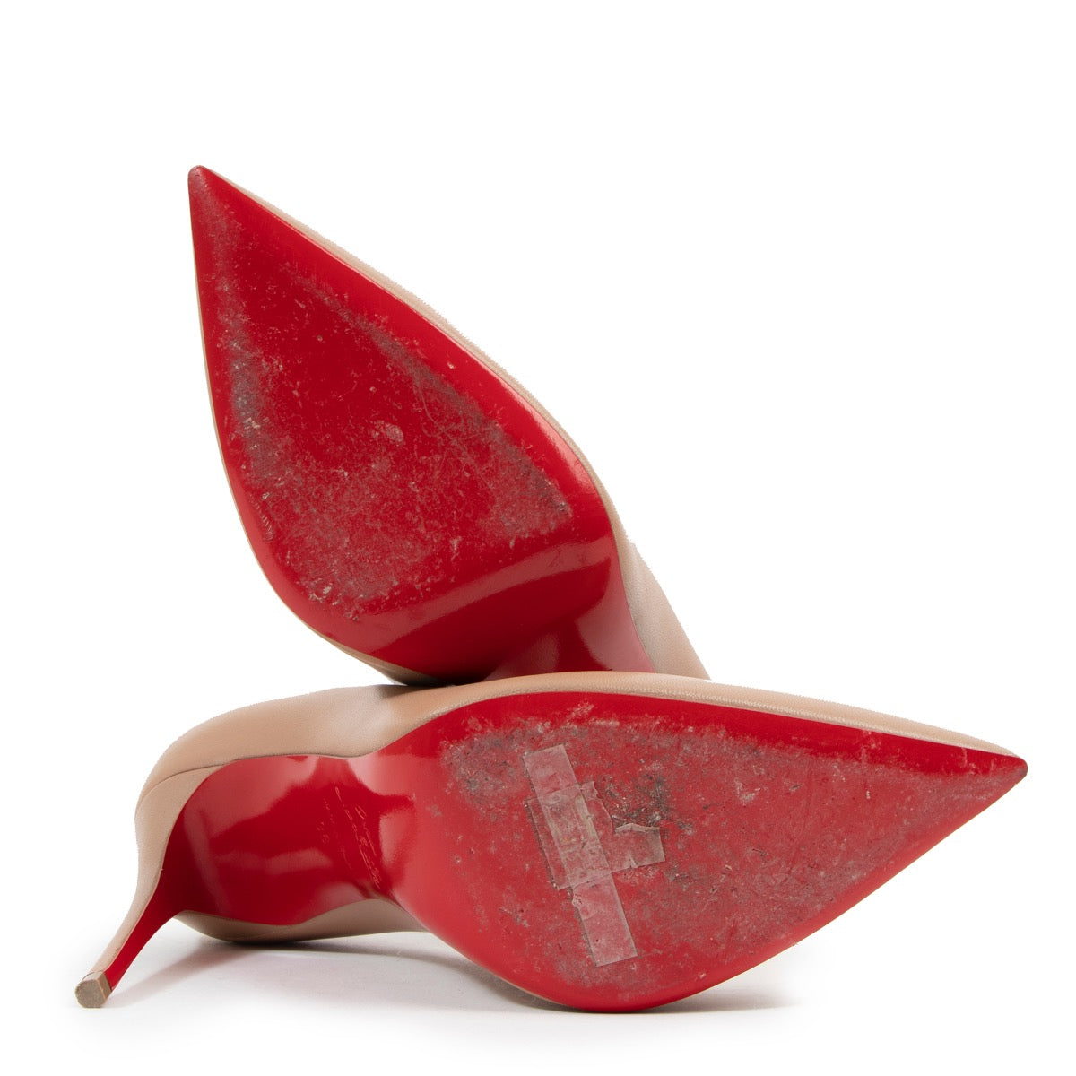 Buy an authentic second hand Christian Louboutin Beige Nappa Leather Kate Pumps - Size 36 in good condition at Labellov Antwerp.