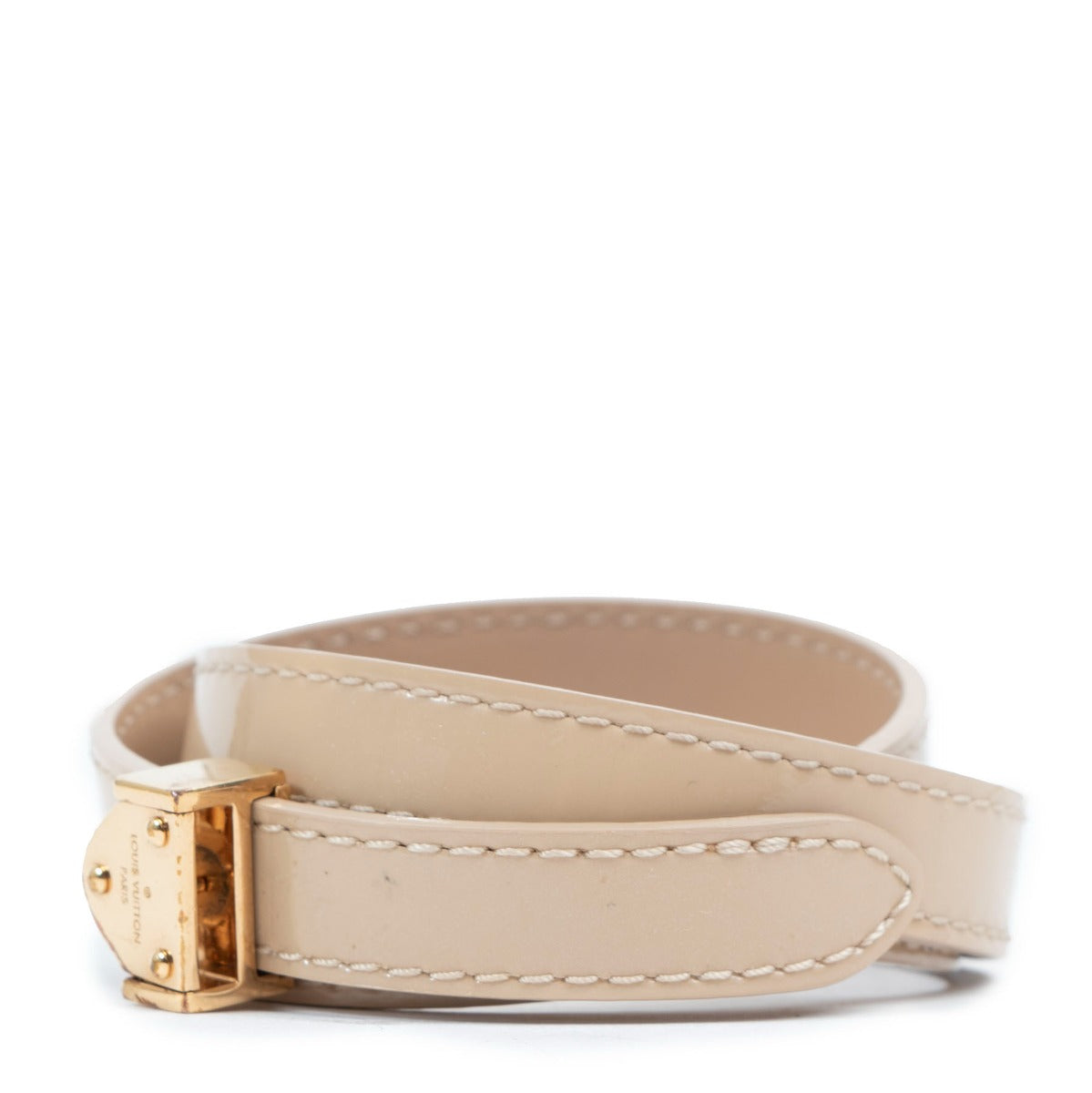 Louis Vuitton Box It Beige Lakleren Armband