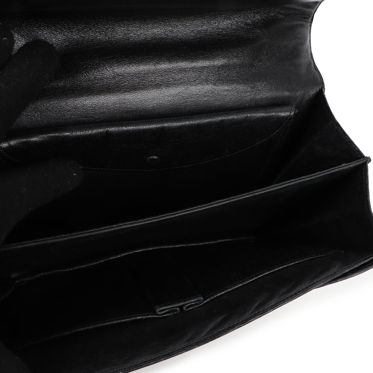 Hermès Black Crocodile Porosus Vintage Ring Top Handle Bag