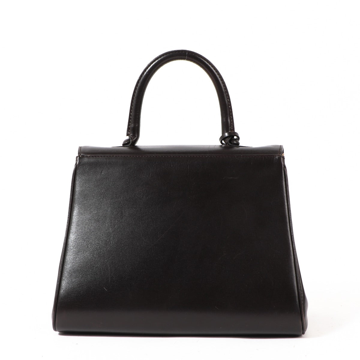 Buy an authentic second-hand Delvaux Brown Leather Modèle Déposé Top Handle Bag in good condition at Labellov in Antwerp.