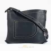 Delvaux Navy Pin Daily Surpiqué Bag
