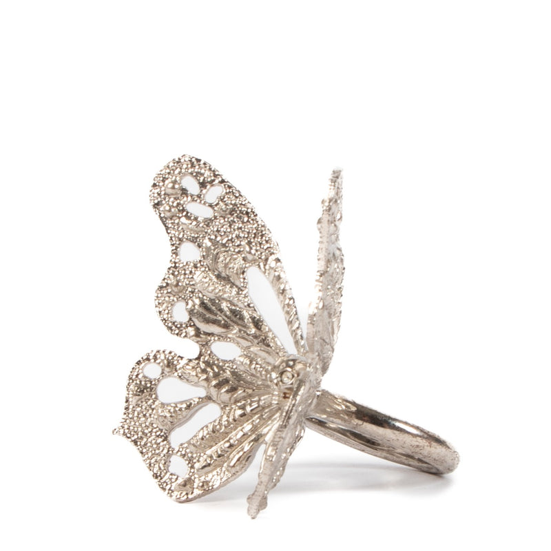 shop 100% authentic second hand Alexander McQueen Silver Butterfly Ring - Size 55 on Labellov.com