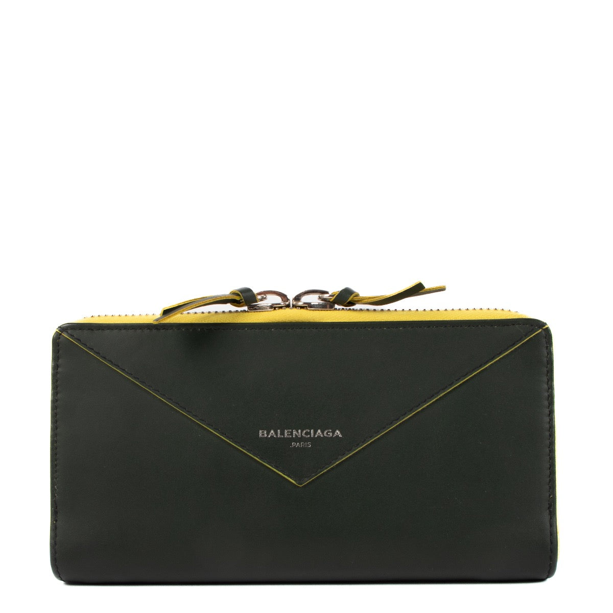 Shop safe online at Labellov in Antwerp, Brussels and Knokke this 100% authentic consecrated dhnad Balenciaga Dark Green Long Papier Wallet