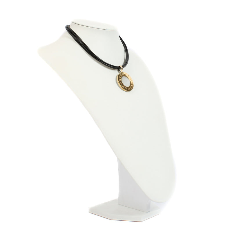 Shop safe online at Labellov in Antwerp, Brussels and Knokke this 100% authentic second hand Bulgari Mother Of Pearl Pendant Black Cord Necklace