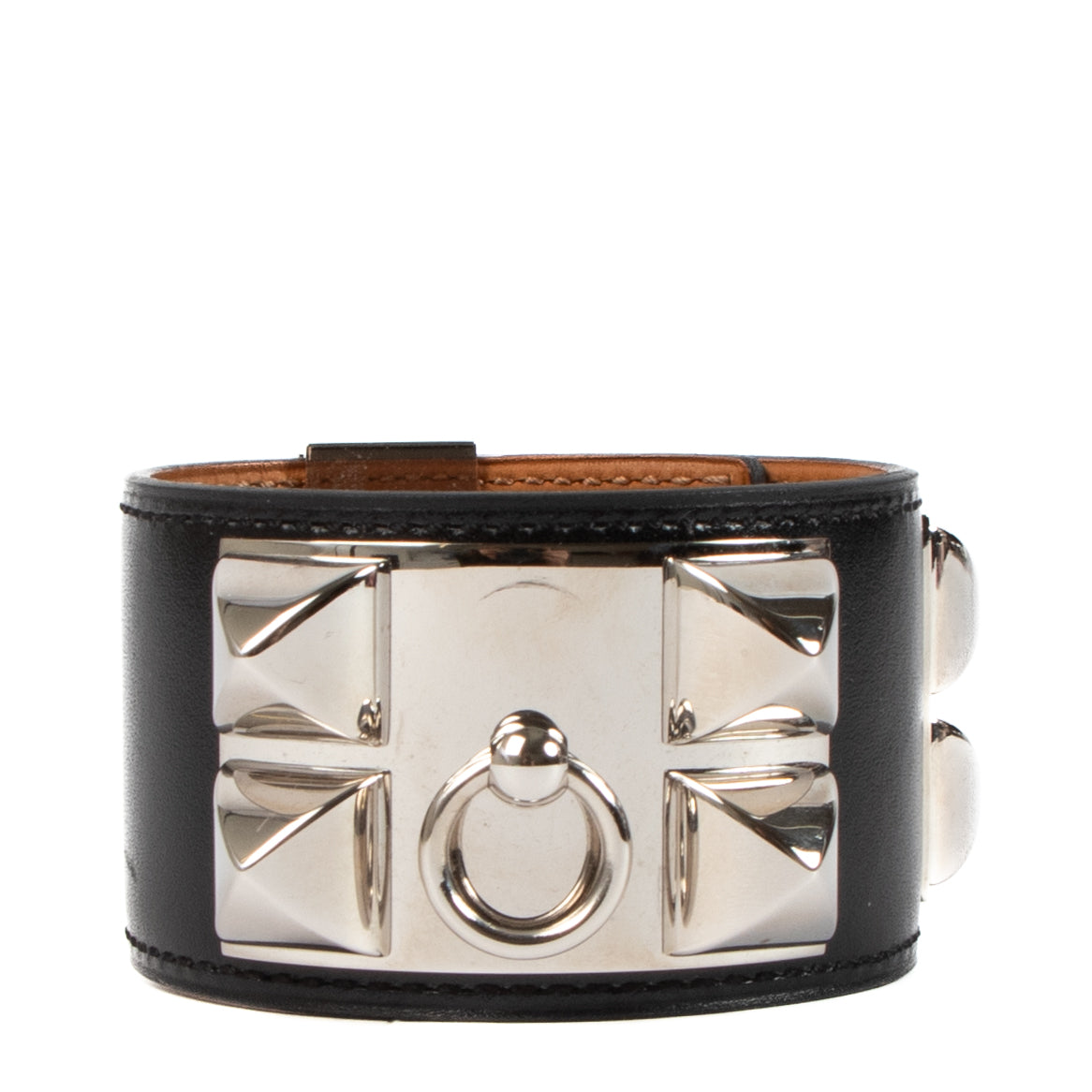 Shop safe online at Labellov in Antwerp, Brussels and Knokke this 100% authentic second hand Hermès Black Box Collier de Chien Bracelet