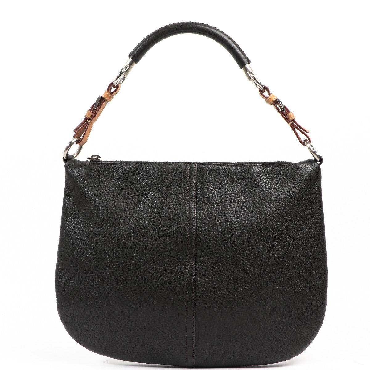 Prada Grey Vitello Daino Logo Shoulder Bag