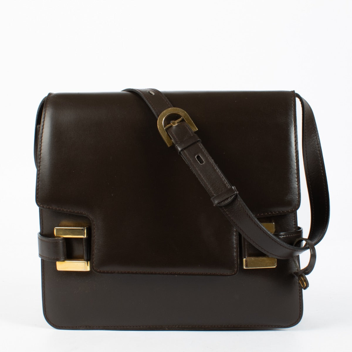 Authentic pre-loved Delvaux Brown Box Calf Xylophone Bag on Labellov.com