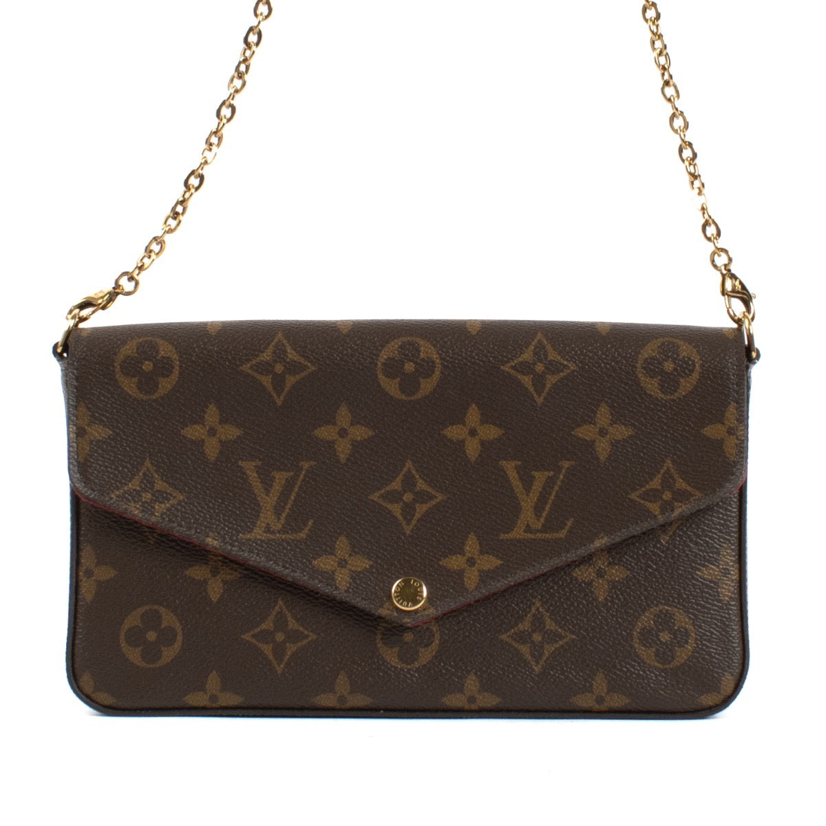 Shop safe online at Labellov in Antwerp and Knokke this 100% authentic second hand Louis Vuitton Monogram Pochette Félicie Bag