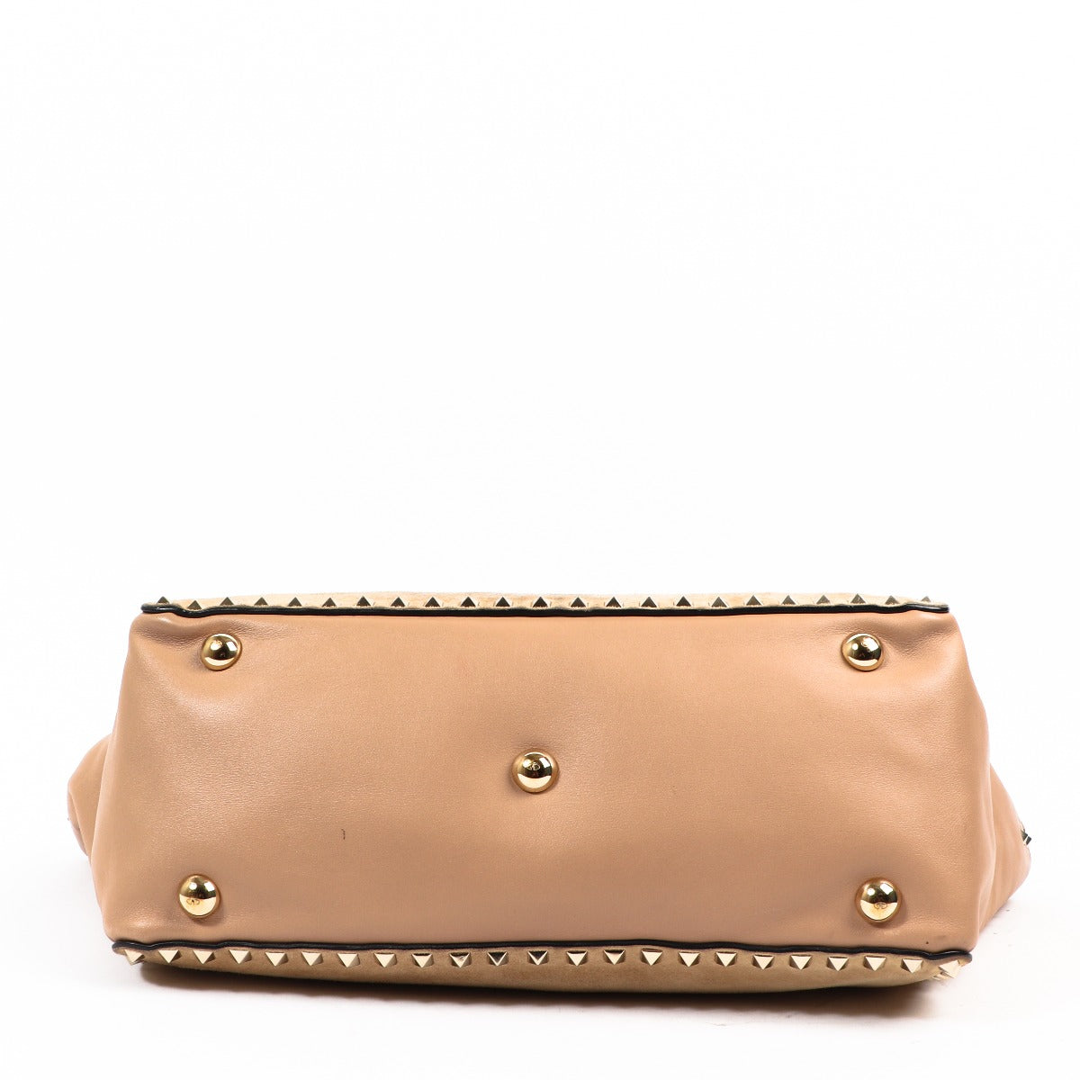 Valentino Garavani Beige Suède Rockstud Draagtas