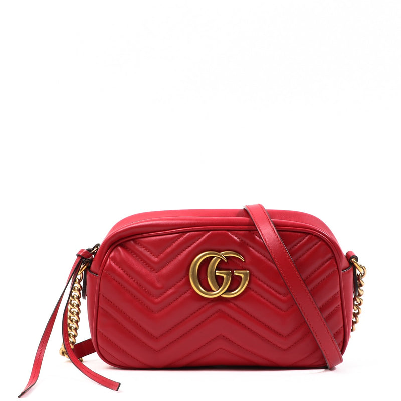 Gucci Red GG Marmont Crossbody Bag