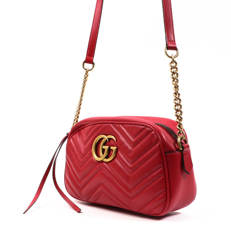 Gucci Red GG Marmont Crossbody Bag