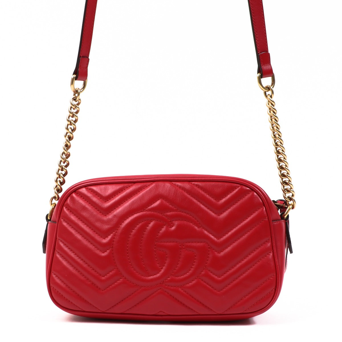 Gucci Rode GG Marmont Kleine Crossbodytas