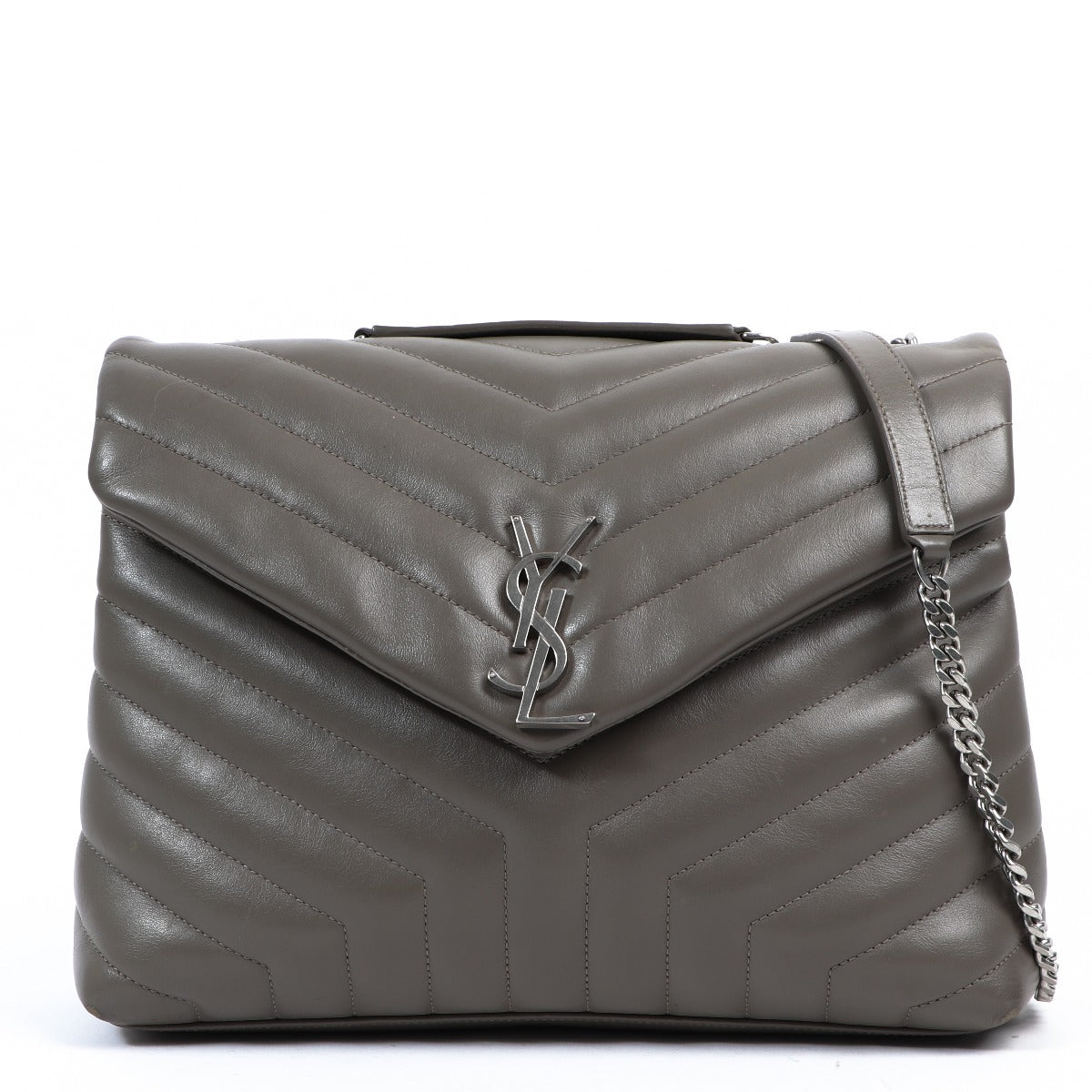 Saint Laurent Taupe Medium Loulou Chain Bag