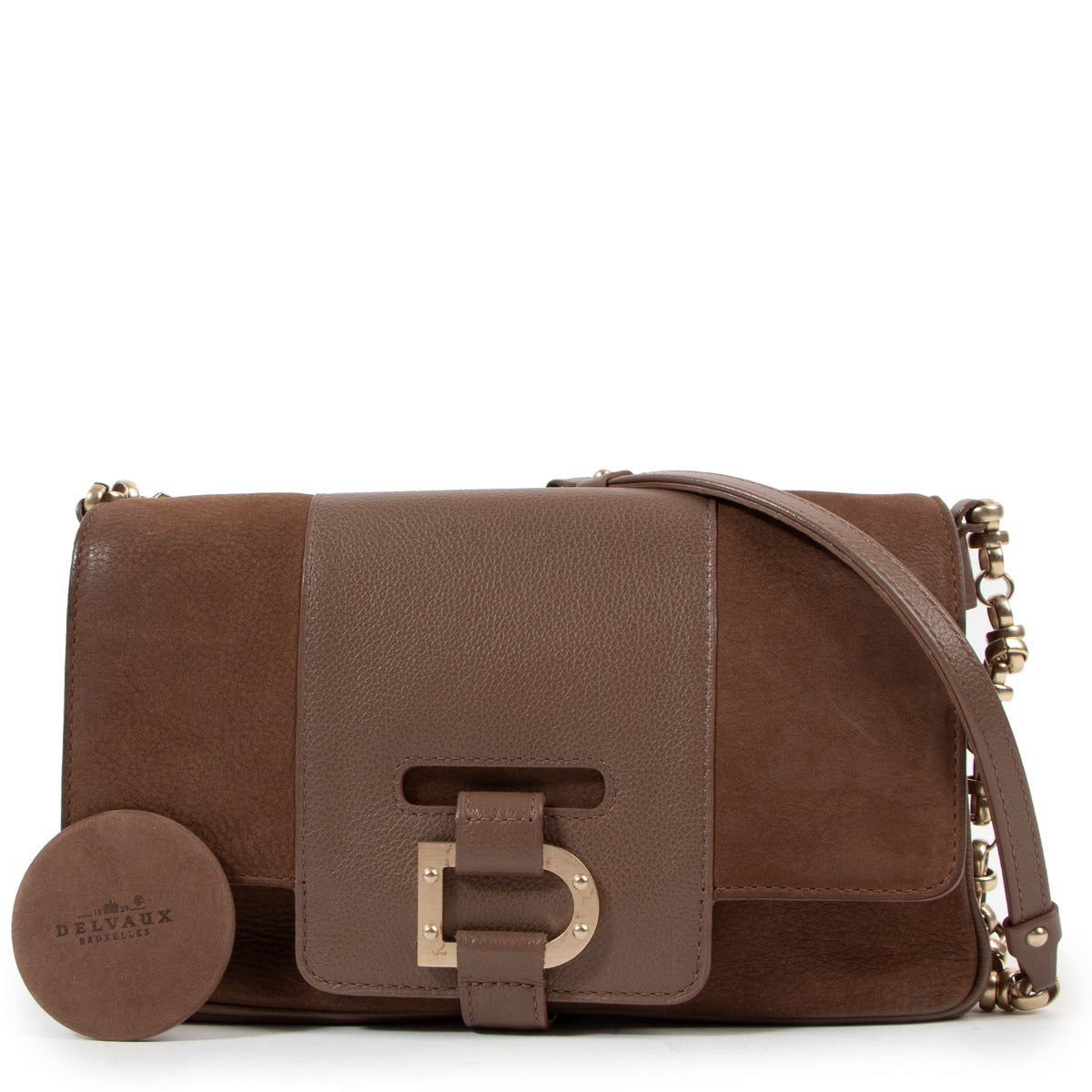 Delvaux Colette PM Nubuck Shoulder Bag