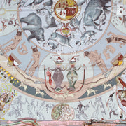 Buy an authentic second hand Hermès Grey Silk Mythologies Des Hommes Scarf in good condition at Labellov Antwerp.