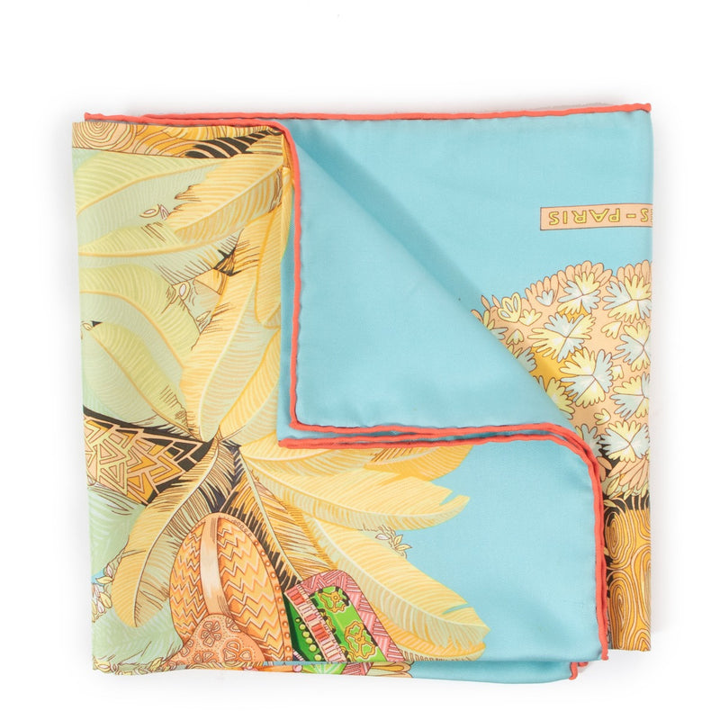 Hermès Blue Ombres et Lumieres Silk Scarf