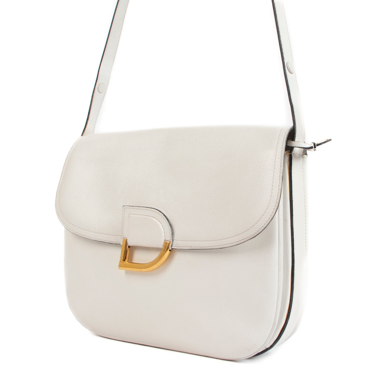 shop 100% authentic second hand Delvaux White Diligent Vintage Shoulder Bag on Labellov.com