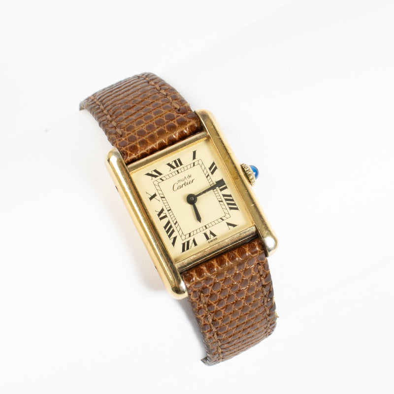 authentic preloved Cartier 'Must de Cartier' Vintage Brown Watch on Labellov.com