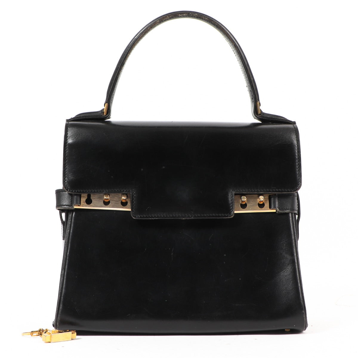 Delvaux Tempête PM Vintage Black Box Calf Hand Bag