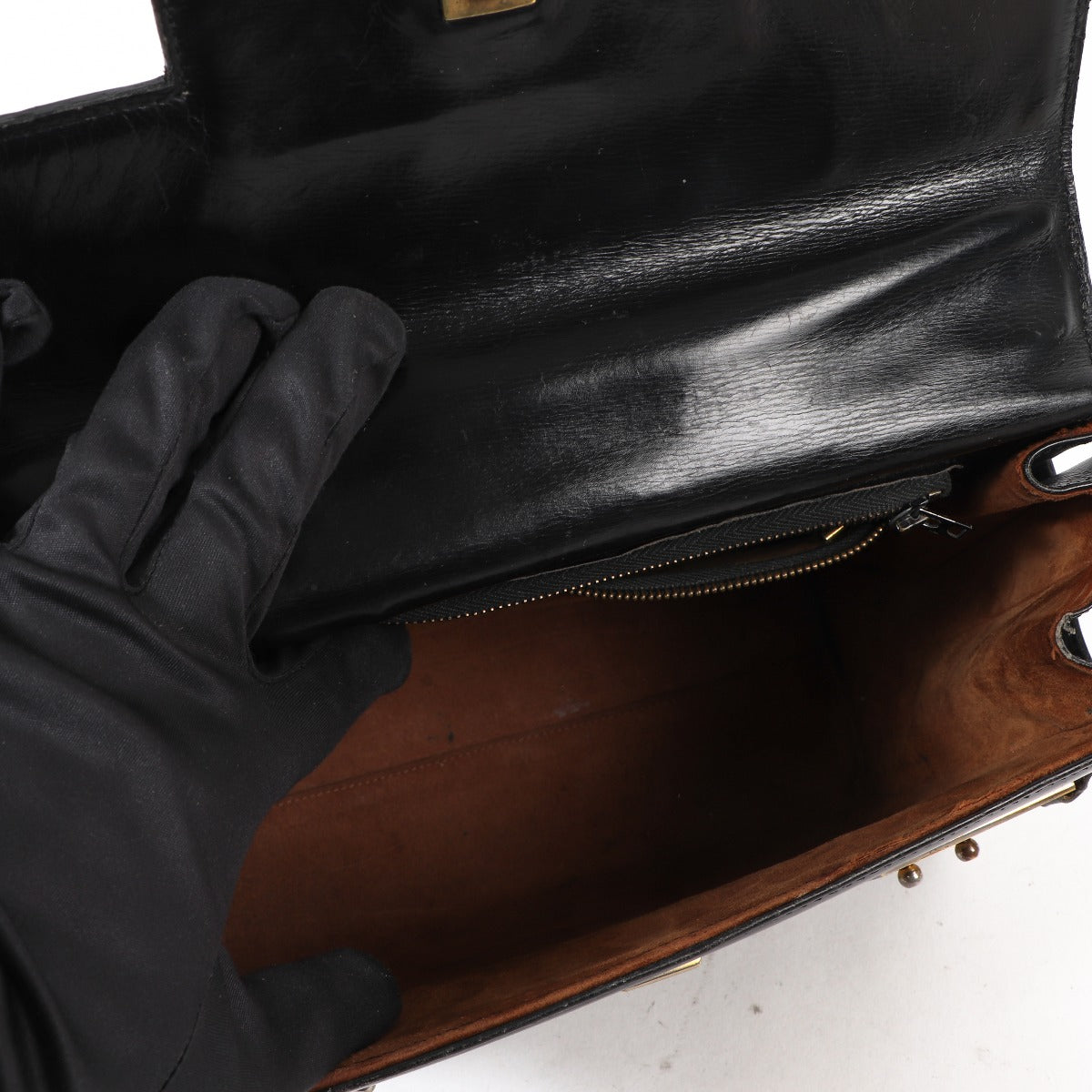 Delvaux Tempête MM Cuir de veau box noir vintage