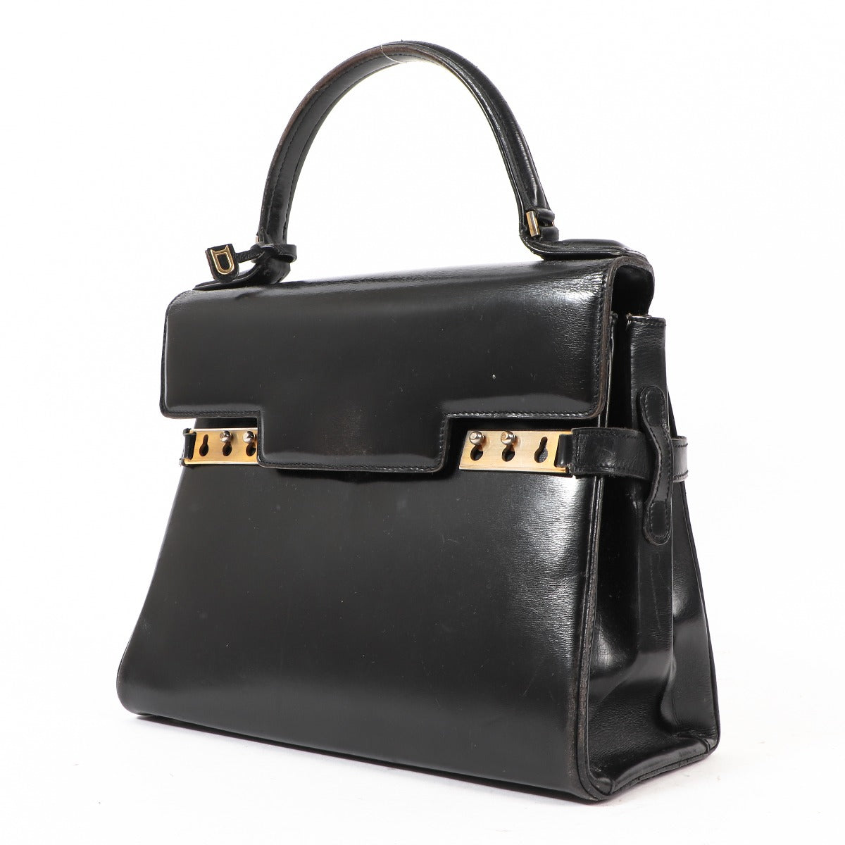 Buy an authentic secondhand Delvaux Black Leather Tempête MM Handbag in good condition at Labellov in Antwerp.