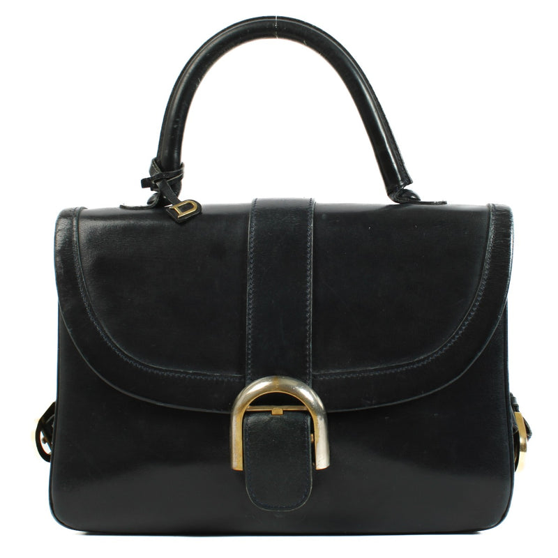Delvaux Vintage Blauwe Brillant Rouilly Handtas