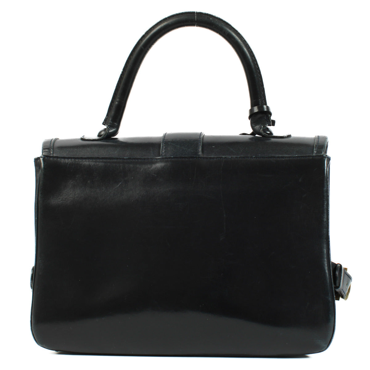 Delvaux Vintage Blue Brillant Rouilly Top Handle Bag