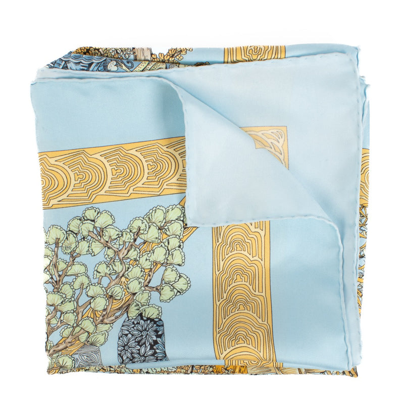 Hermès Blue Les Legendes de l'Arbre 90 Sjaal