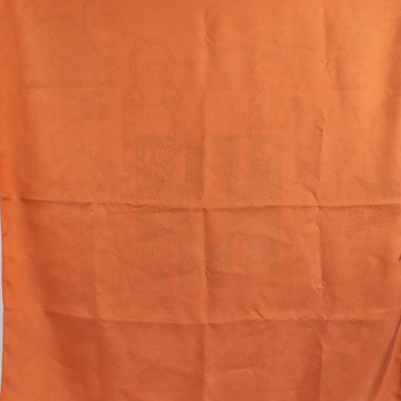 Hermès Oranje Zijden Sjaal 90