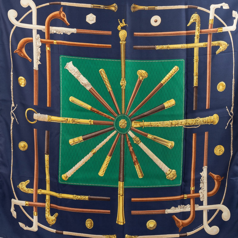 Hermès Cannes & Pommeaux Multicolor Scarf, Hermès Cannes & Pommeaux Multicolor Scarf