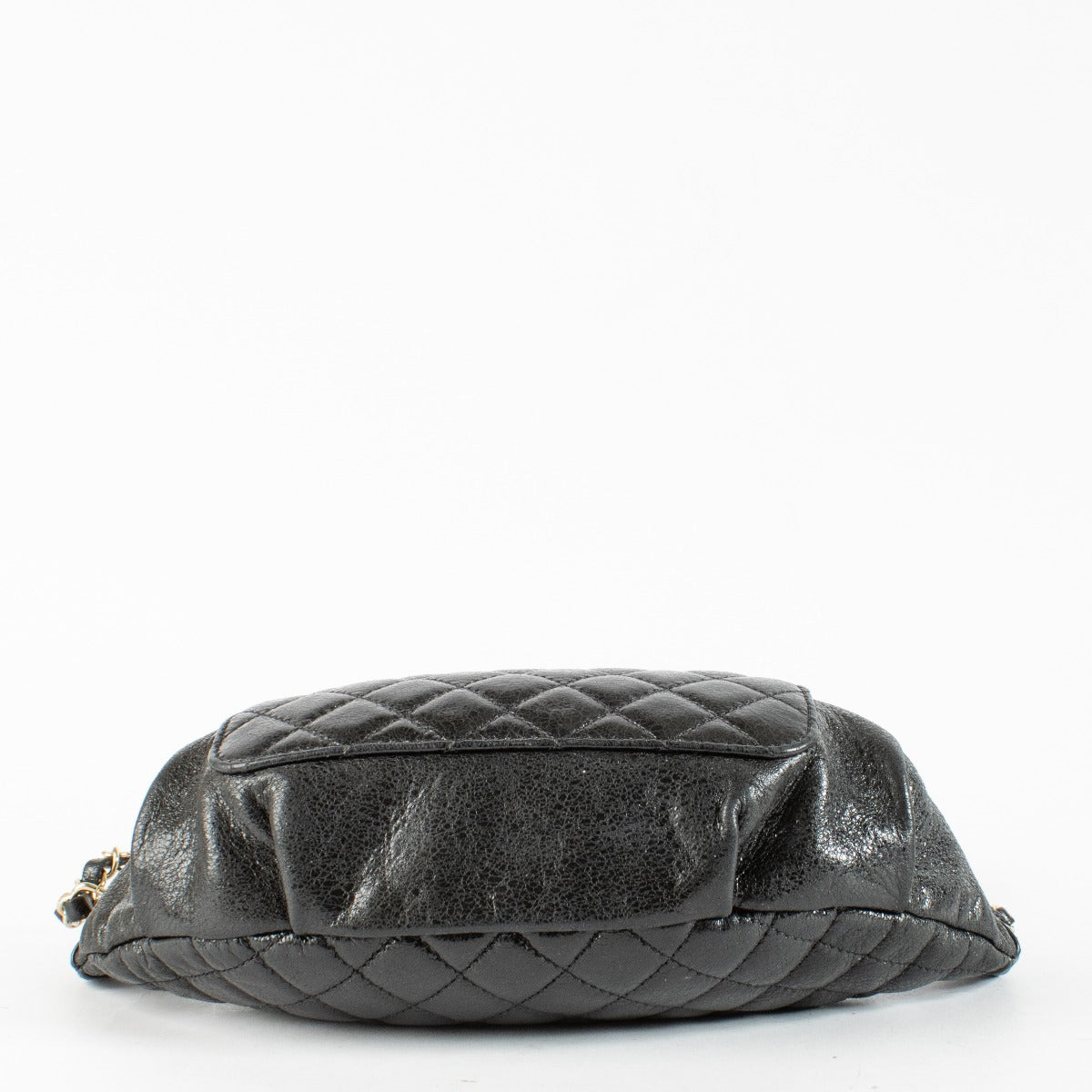 Authentic pre-loved Chanel Black Crumpled Glazed Lambskin Belt Bag on Labellov.com
