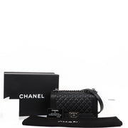 Buy an authentic secondhand Chanel Black Caviar Medium Boy Bag in very good condition at Labellov