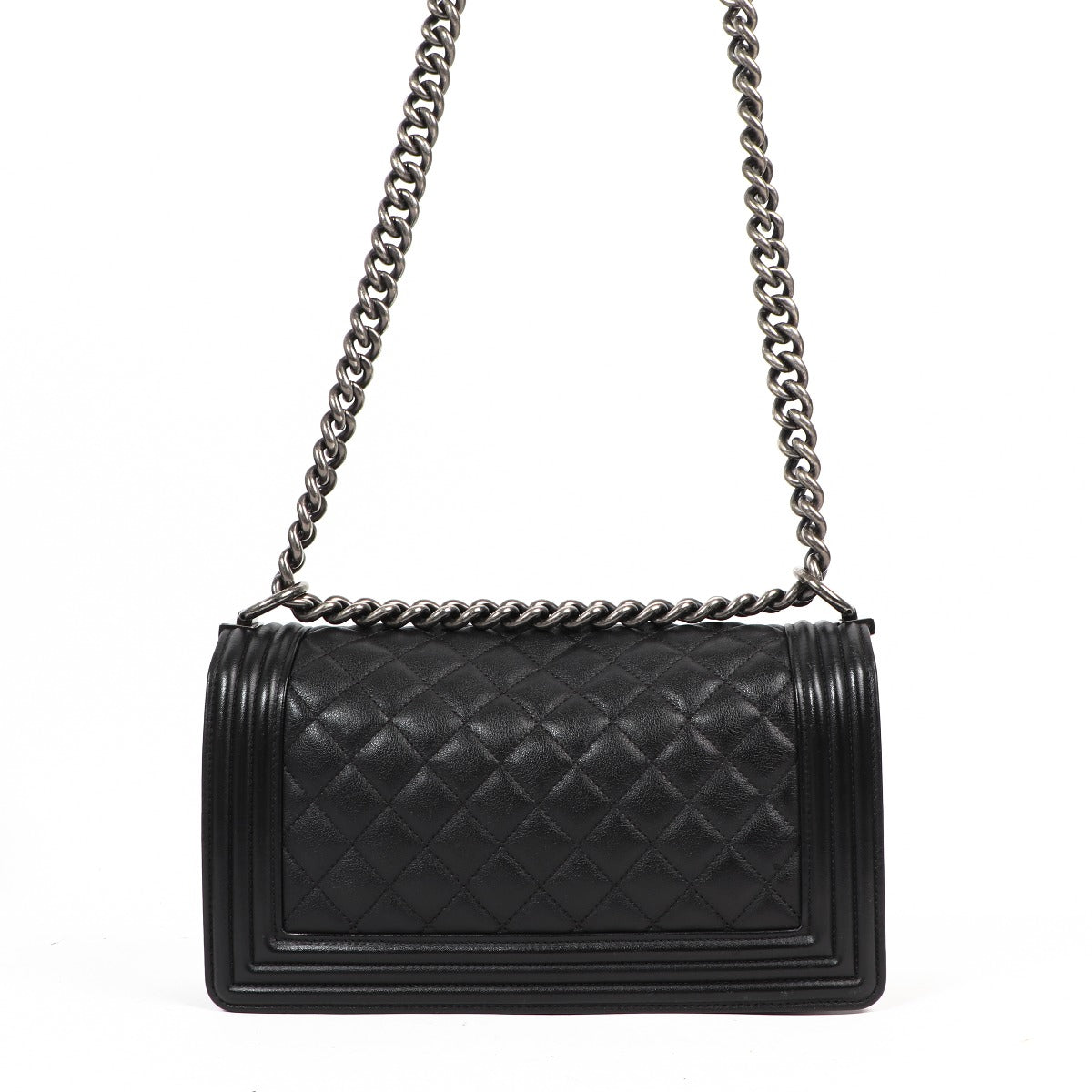 Chanel Zwart Kaviaar Medium Boy Bag