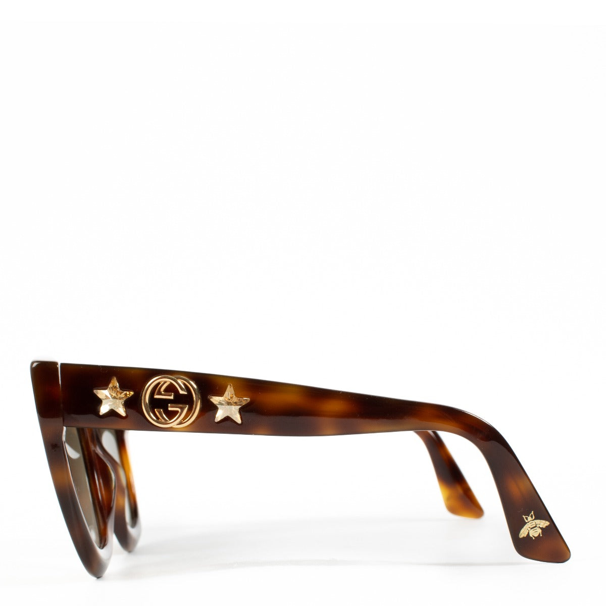 Gucci Tortoise GG0208 Star Interlocking G Zonnebril